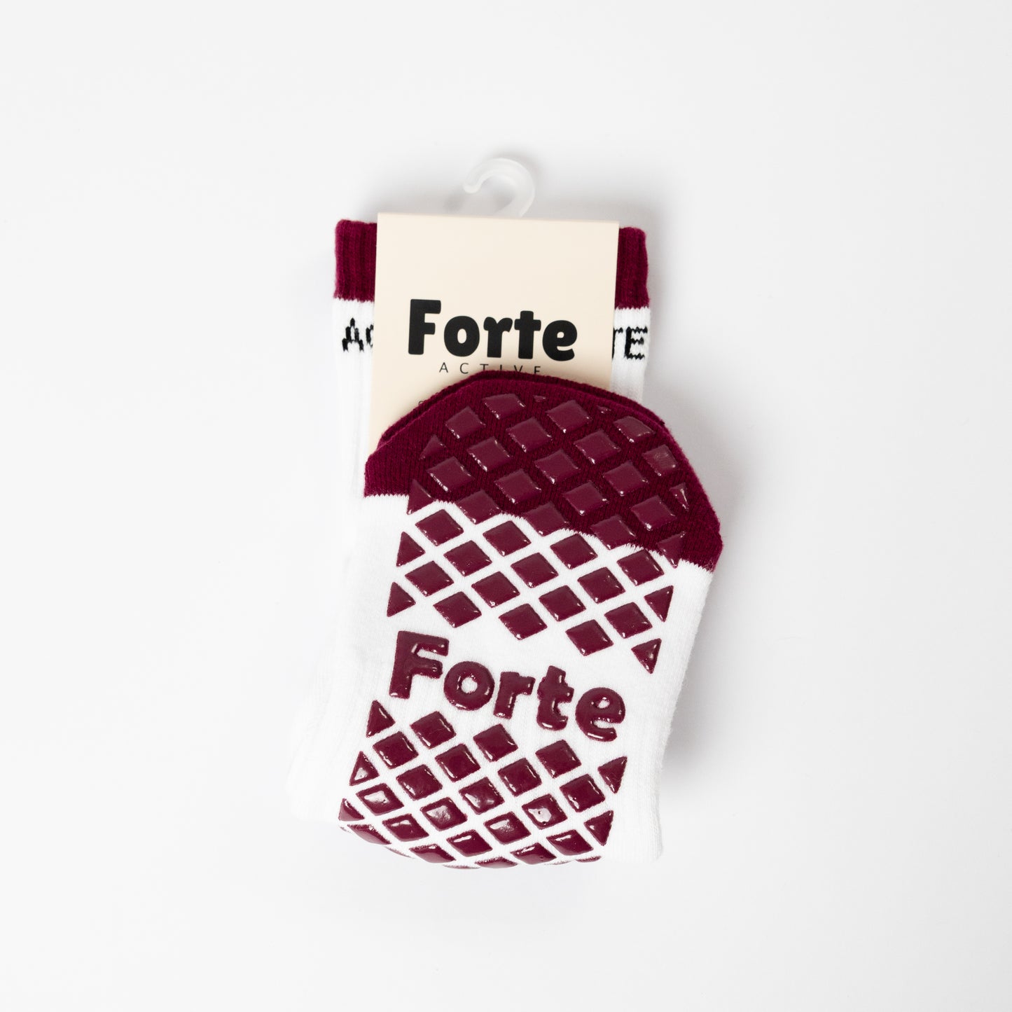 Branded Plum Grip Sock