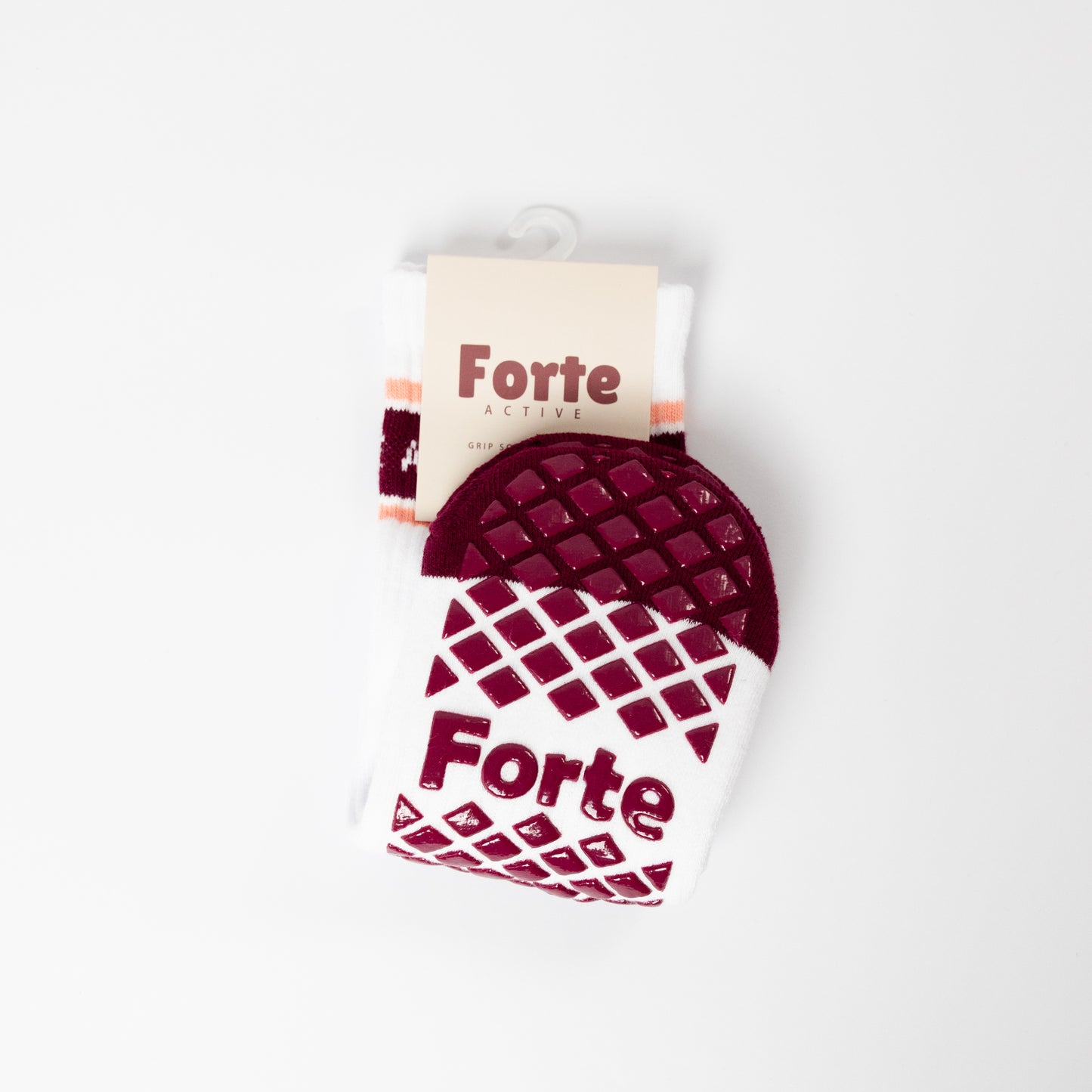 Berry Stripe Grip Sock