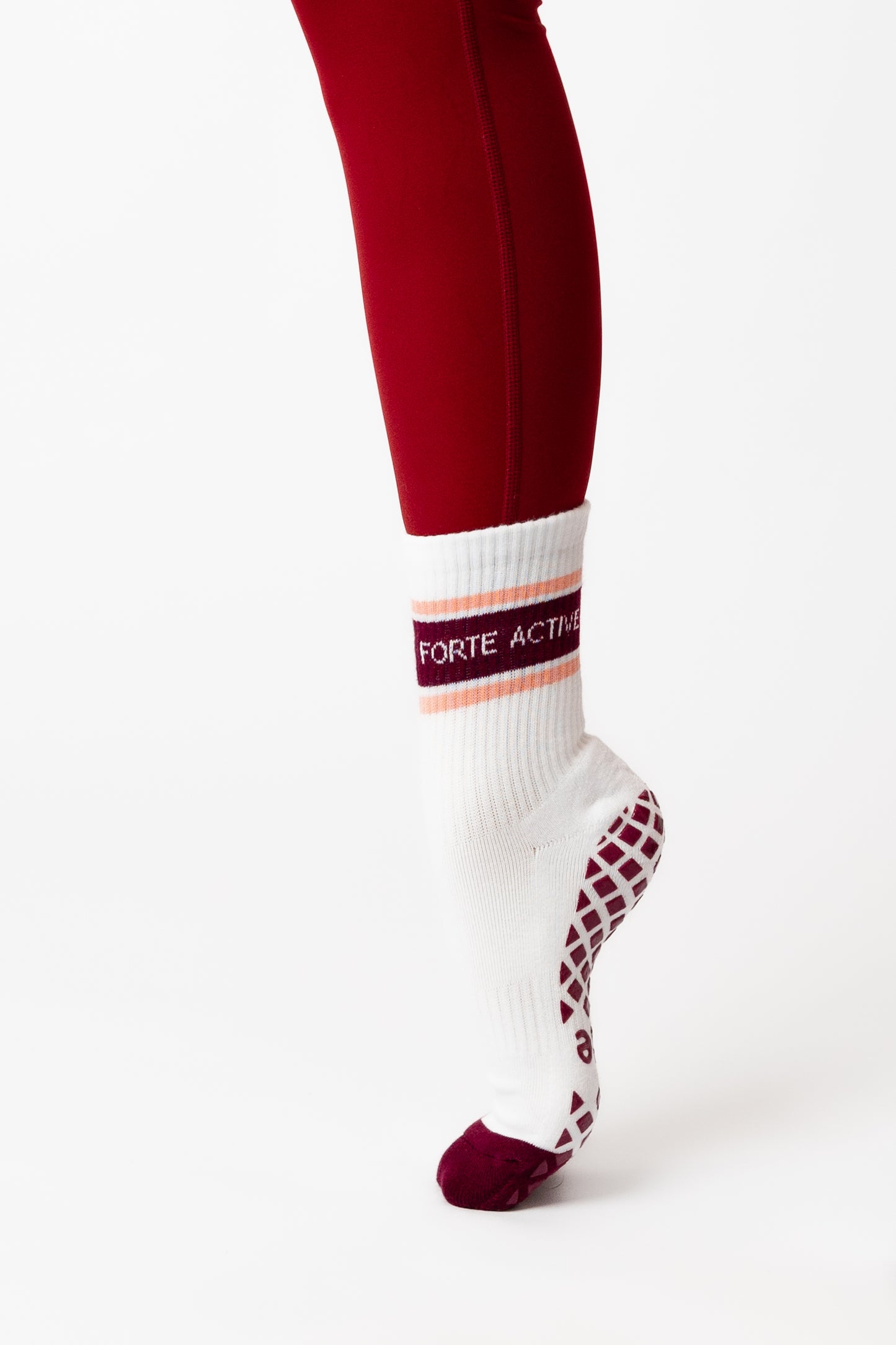 Berry Stripe Grip Sock