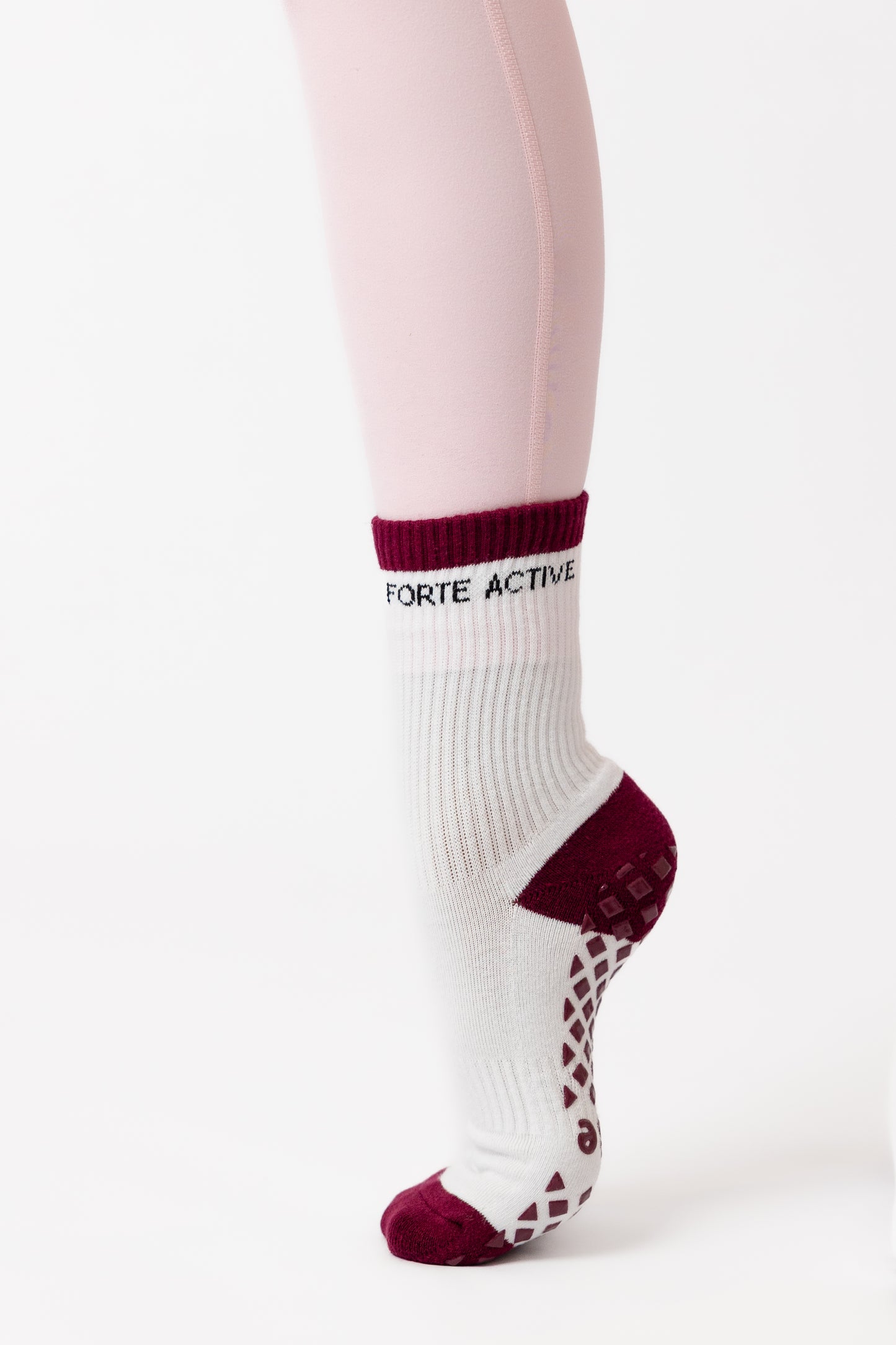 Branded Plum Grip Sock