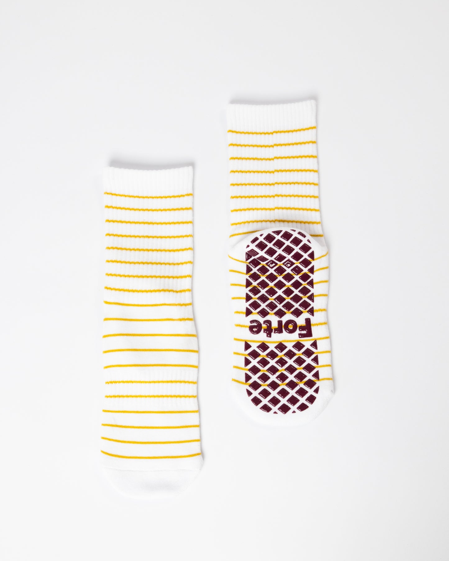 Latte Stripe Grip Sock