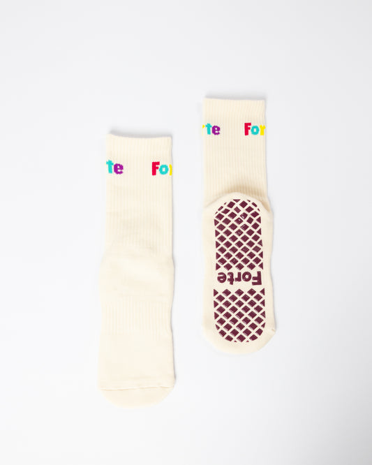 Rainbow Logo Grip Sock