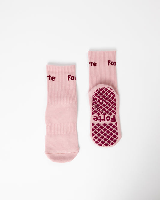 Dusty Rose Grip Sock