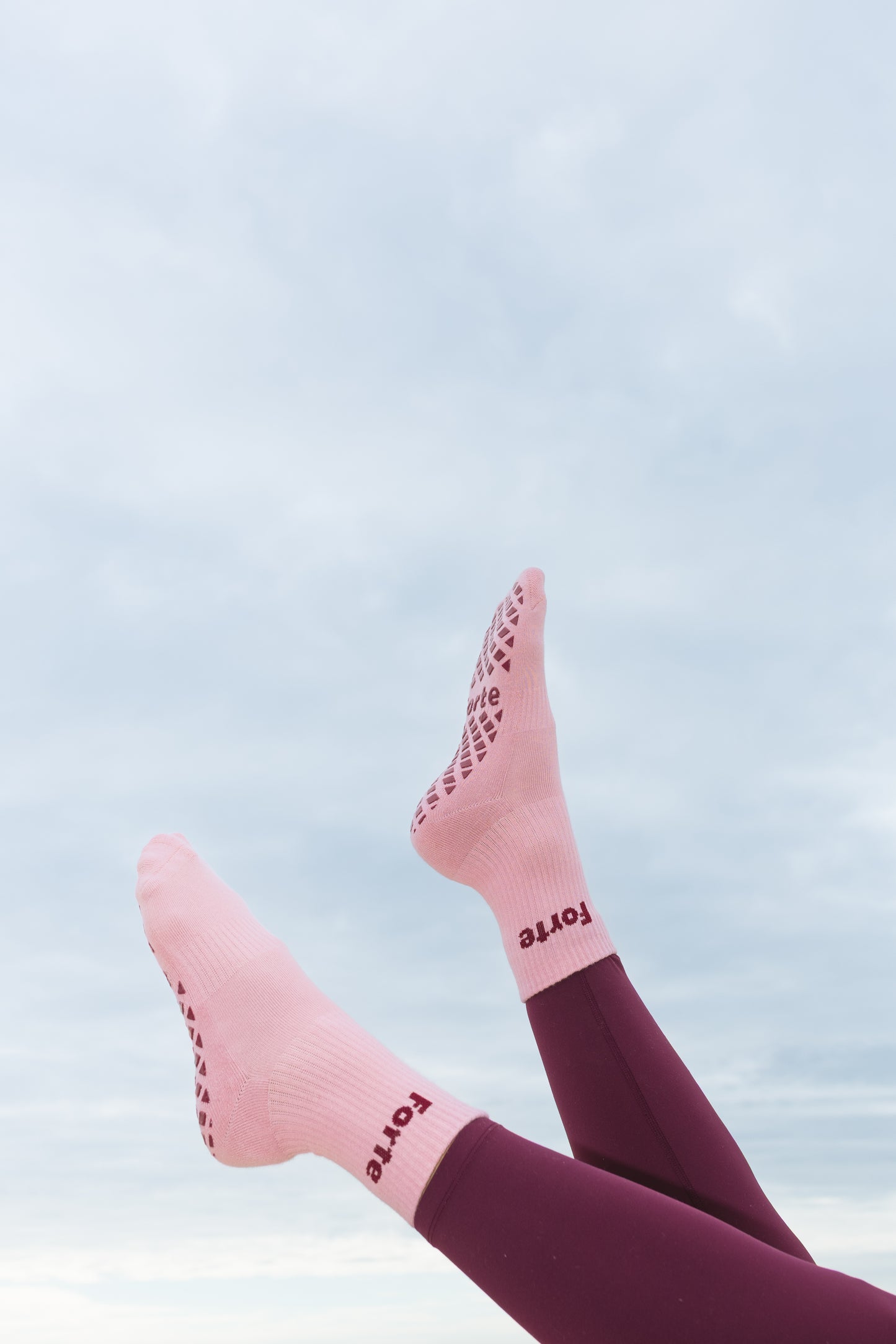 Dusty Rose Grip Sock