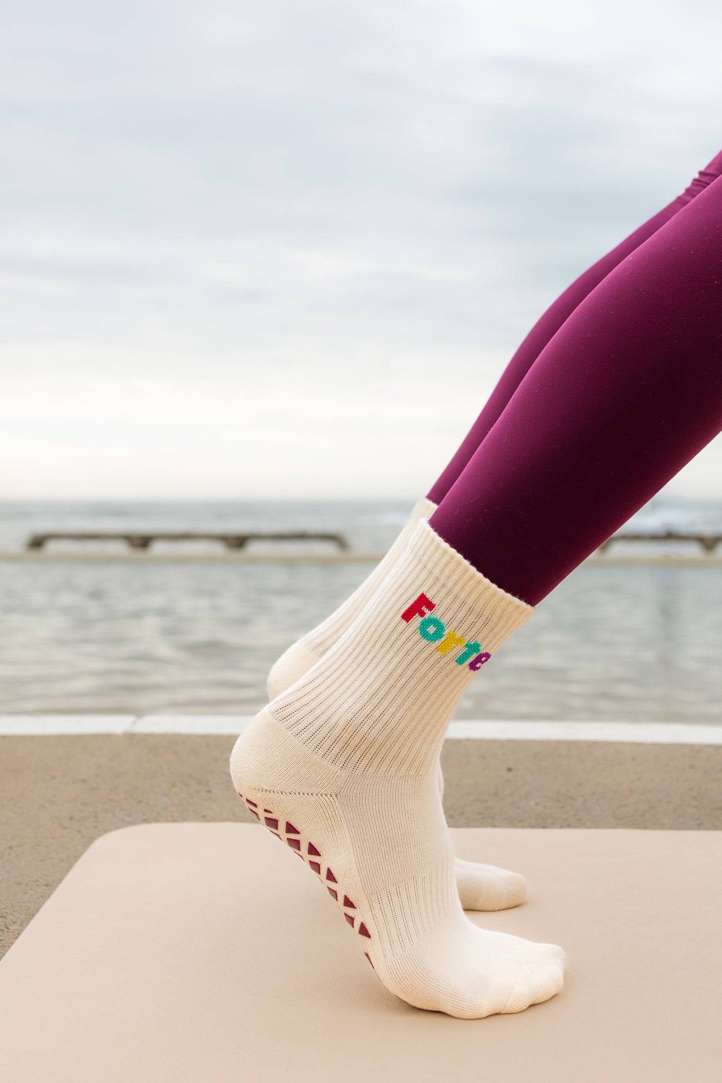 Rainbow Logo Grip Sock